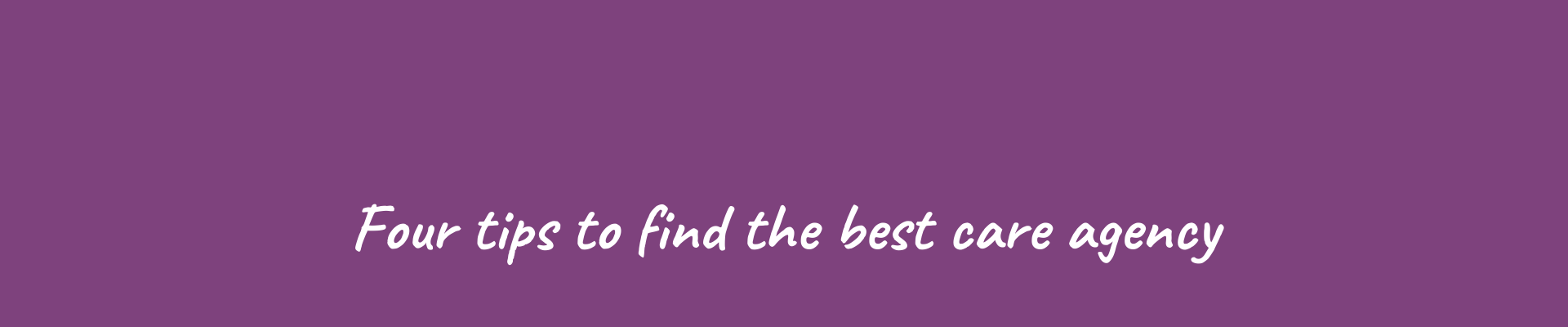 find a care agency banner